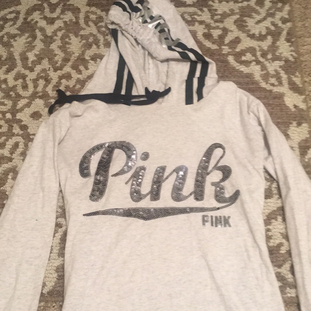 PINK lightweight hoodie- size Small VS
